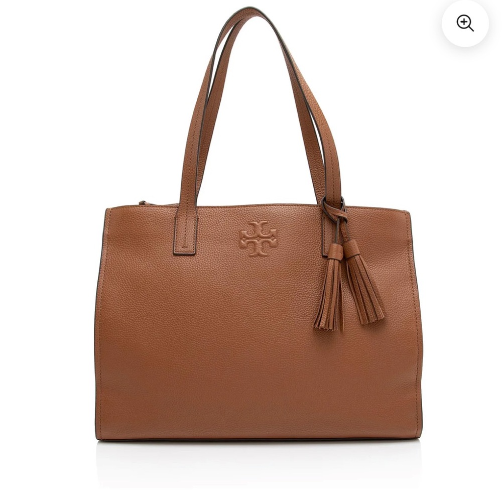 Tory Burch Thea Pebbled Leather Laptop Tote